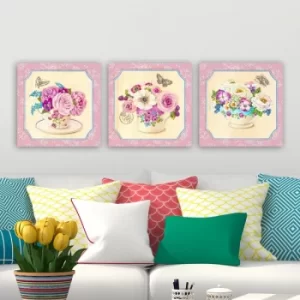 Image of prc4000 Multicolor Decorative Canvas Painting (3 Pieces)