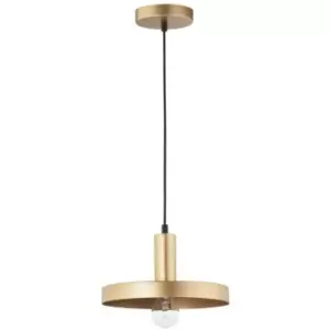 Image of Netlighting Merano Haven Dome Pendant Ceiling Light Gold Metal Outside, Inside B