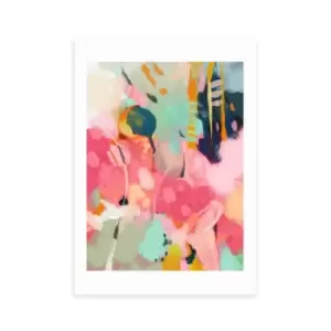 Image of East End Prints Lune Tombee Sur Terre Print MultiColoured