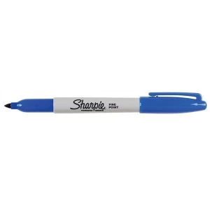 image of Sharpie Permanent Marker Fine Tip 1.0mm Line Blue Pack of 12 Pens