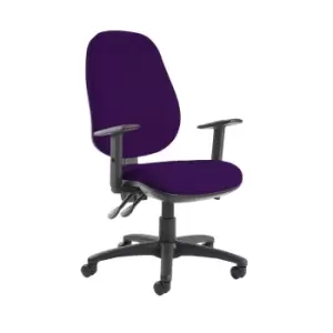 Image of Dams MTO Jota Extra High Back Operator Chair with Adjustable Arms - Scuba Blue