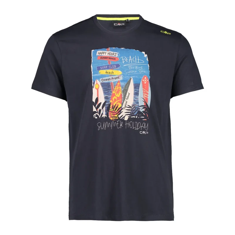 Image of CMP Tropical print T-Shirt CMP Noir Male 4XL