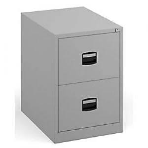 Image of Dams International Filing Cabinet with 2 Lockable Drawers DCF2G 470 x 622 x 711mm Grey