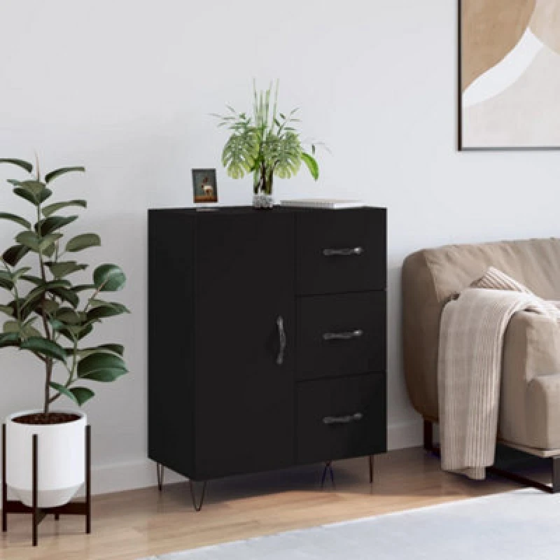 Image of VIDAXL Sideboard Black 69.5x34x90cm Engineered Wood Vidaxl 827909