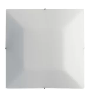 Image of Osiride Square Flush Ceiling Lamp, White, E27