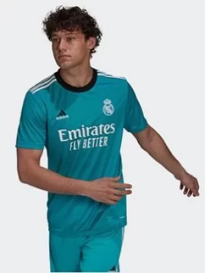 image of adidas Real Madrid 21/22 Third Jersey, Light Green Size XL Men