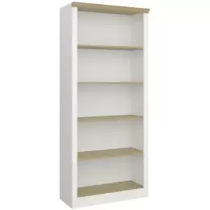 image of Nola 4 Shelf Bookcase White & Pine - White & Pine