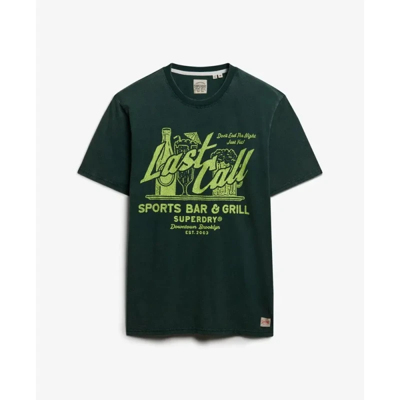 Image of Superdry Loose T-Shirt Superdry Local Business Vert Male S