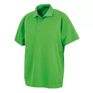 image of Spiro Impact Mens Performance Aircool Polo T-Shirt (M) (Lime)