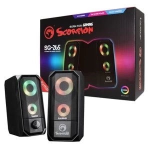 image of Marvo Scorpion SG-265 6W 2.0 Channel RGB LED USB Powered Gaming Speakers