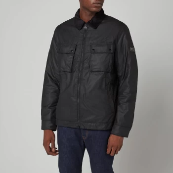 Image of Barbour International Mens Accelerator Baffins Wax Jacket - Black - L