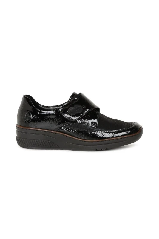 Image of Rieker 'Leaves' Shoes Black