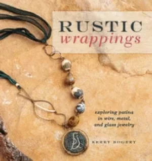 Image of rustic wrappings exploring patina in wire metal and glass jewelry