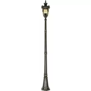 Image of Outdoor IP44 3 Bulb Lamp Post Old Bronze LED E14 60W Bulb Light Fitting