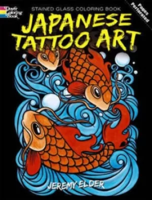 Image of Japanese Tattoo Art Stained Glass Coloring Book by Jeremy Elder