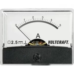 image of VOLTCRAFT AM-60X46/5A/DC Panel-mounted measuring device AT THE-60 X 46/5 A/DC 5 A Moving coil