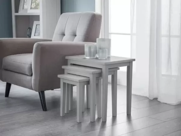 Image of Julian Bowen Cleo Grey Wooden Nest of Tables