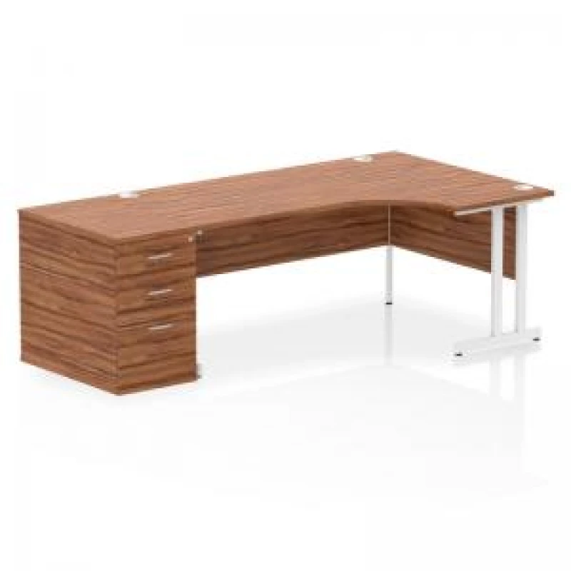 Image of Dynamic Office Solutions Impulse 1800mm Cantilever Right Crescent Desk Workstation I004151