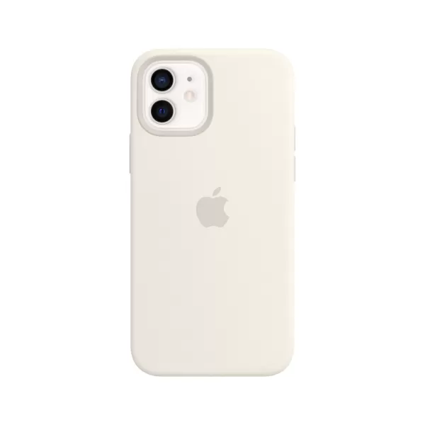 Image of iPhone 12/12 Pro Apple Silicone Case with MagSafe MHL53ZM/A - White