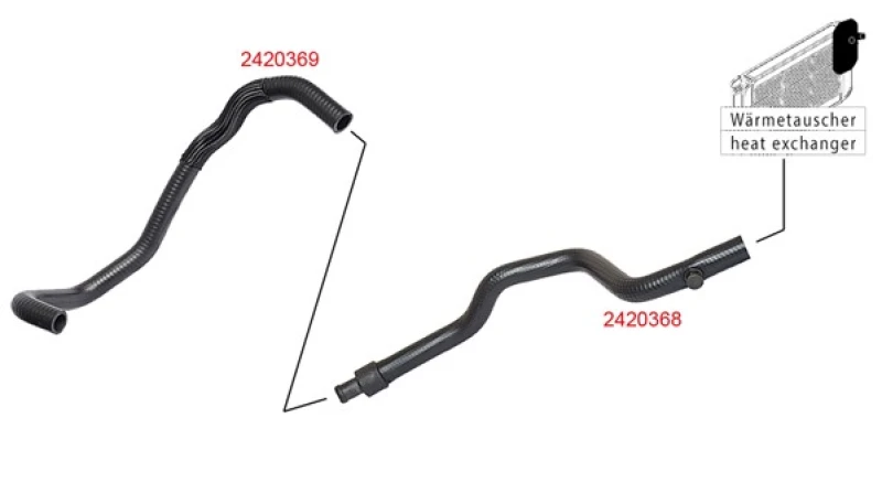 Image of Radiator hose METZGER 2420369