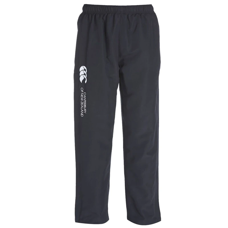 Image of Canterbury Canterbury Men Open Hem Tracksuit Bottoms in Black Size: Small Black S Male 5063107232403