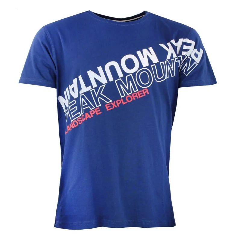 Image of T-Shirt Peak Mountain Cyclone Bleu Male L