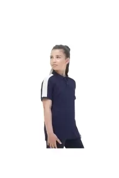 Image of Contrast Panel Pique Polo Shirt