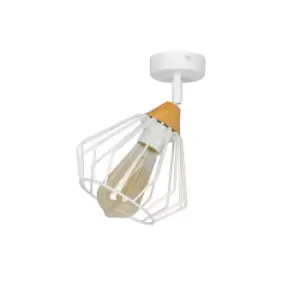 Image of Vesta White Single Spotlight Wire Shades 1x E27