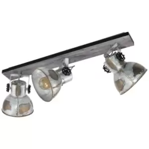 image of Eglo - Barnstaple 3 Lamp Spotlight Bar Brown-Patina, Black