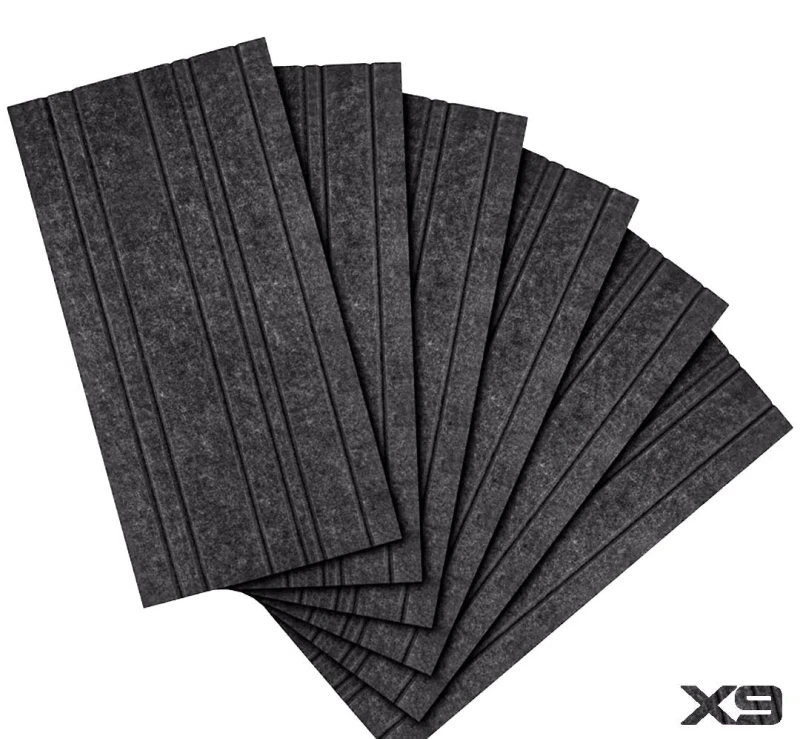 Image of streamplify ACOUSTIC PANELS 9 Pack of Acoustic Panelling - Grey