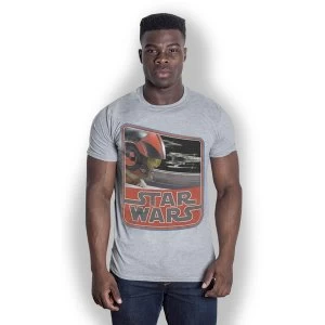 Image of Star Wars - Episode VII Dameron Vintage Unisex Large T-Shirt - Grey
