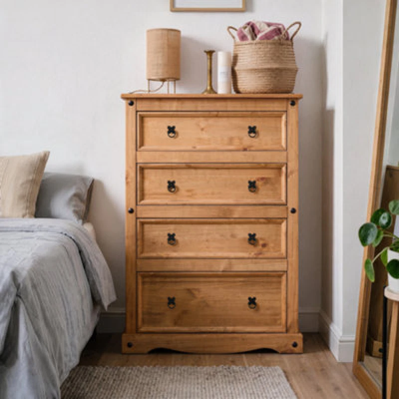 Image of MERCERS FURNITURE Corona 4 Drawer Chest 5060335865960