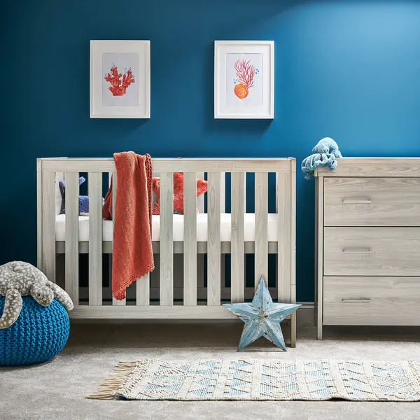 Image of Obaby Nika Mini 2 Piece Nursery Room Set Grey