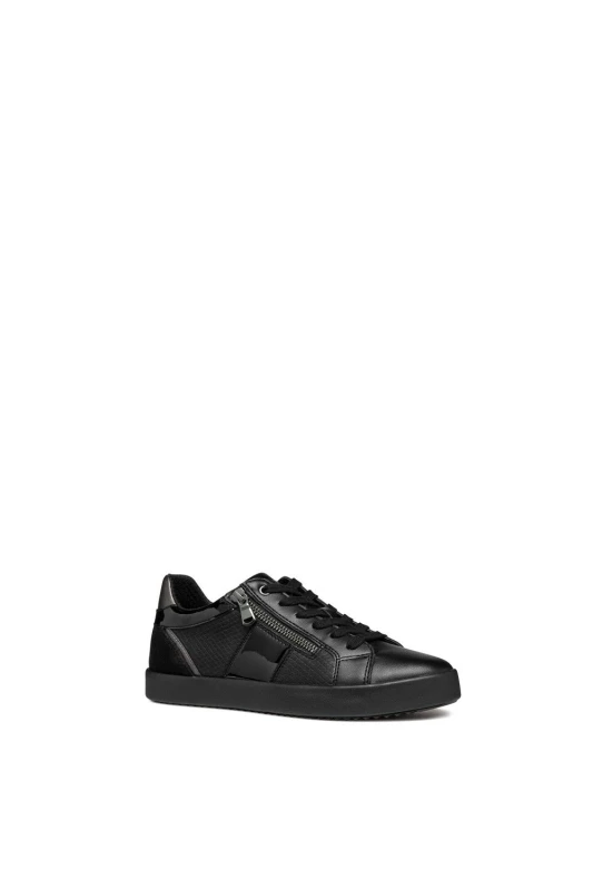 Image of Geox Womens D Blomiee E Sneakers in Black Size: 5 Black Female 5