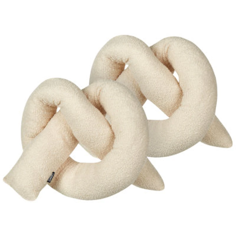 Image of Beliani Set Of 2 Decorative Cushions Gladiolus Boucle 172 X 14cm Beige Solid