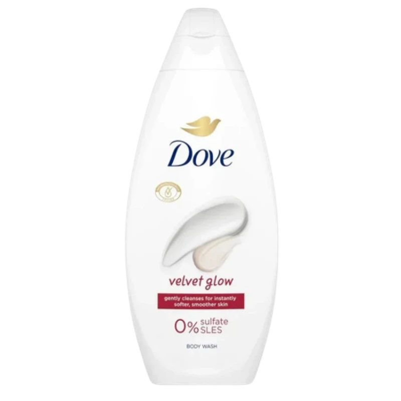 Image of Dove Velvet Glow 'Body Wash' for Softer & Smoother Skin, 3x 225ml White female
