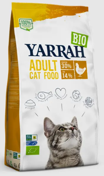 image of Yarrah Organic Chicken Cat Food 2.4kg