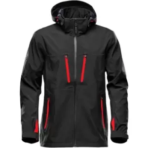 image of Stormtech Mens Soft Shell Jacket (3XL) (Black/Bright Red)