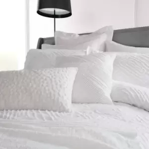 image of Nalu Nicole Scherzinger Malie Clipped Jaquard Kingsize Duvet Cover, White