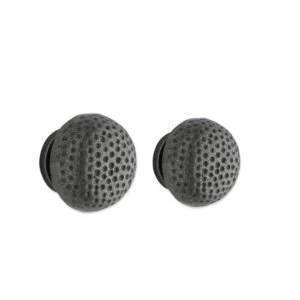 Image of Premium Kitchens Antiqued Pewter effect Round Cabinet knob Set of 2