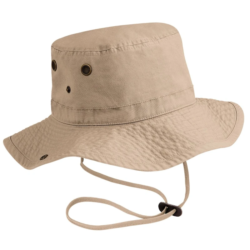 Image of Beechfield Beechfield Men Outback UPF50 Protection Summer Hat Headwear in Light Beige Light Beige One Size Male 5055747770988