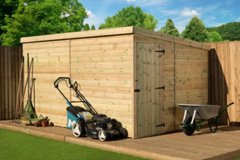 Image of Empire Sheds Empire 2000 Pent 9X8 Pressure Treated Tongue And Groove Wooden Garden Shed Door Right Side Panel (9' X 8' / 9ft X 8ft) (9X8)