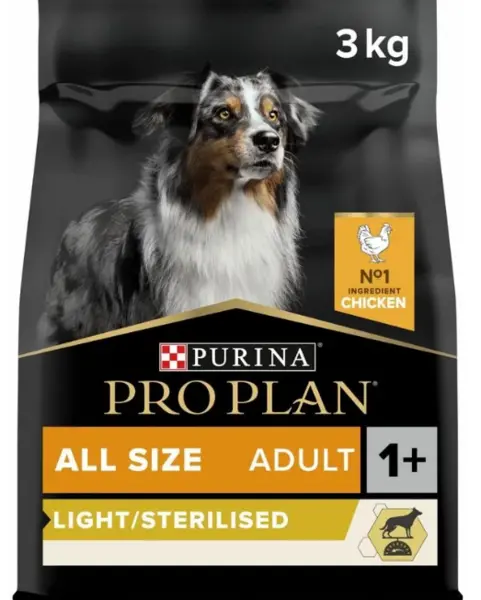 Purina Pro Plan Adult Light and Sterilised OptiWeight Chicken Dry Dog Food 14kg