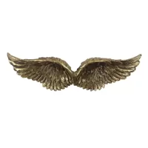 Image of Antique Gold Hanging Guardian Angel Wings