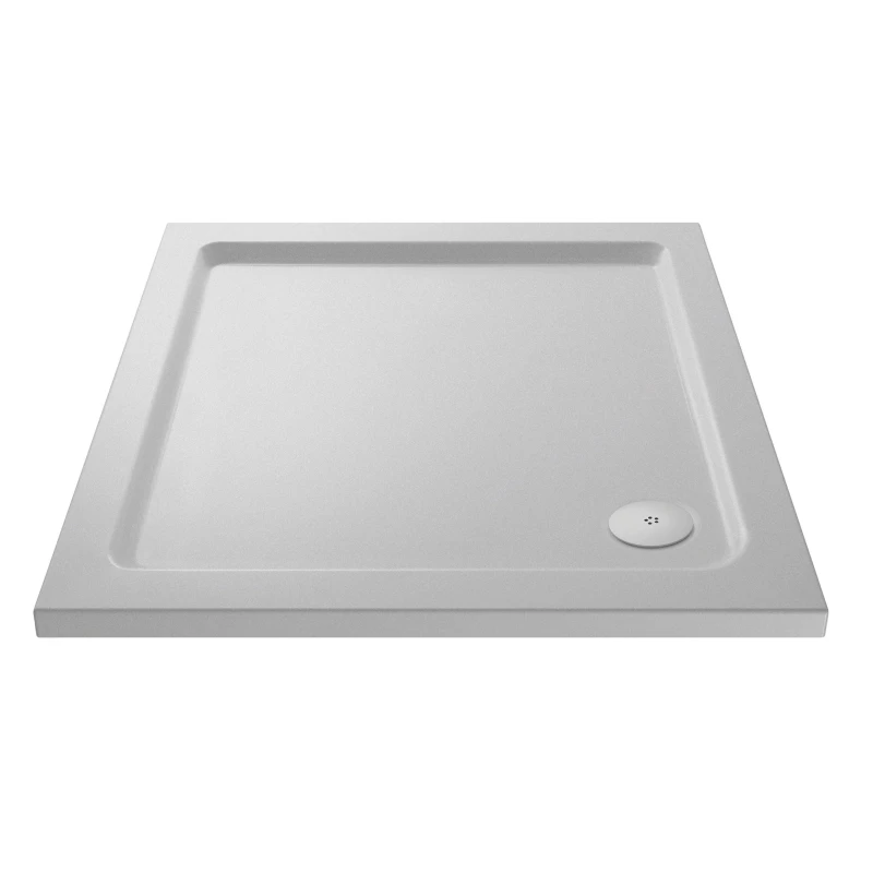 Image of Balterley Premium Slip Resistant Square Shower Tray - 760mm - White White