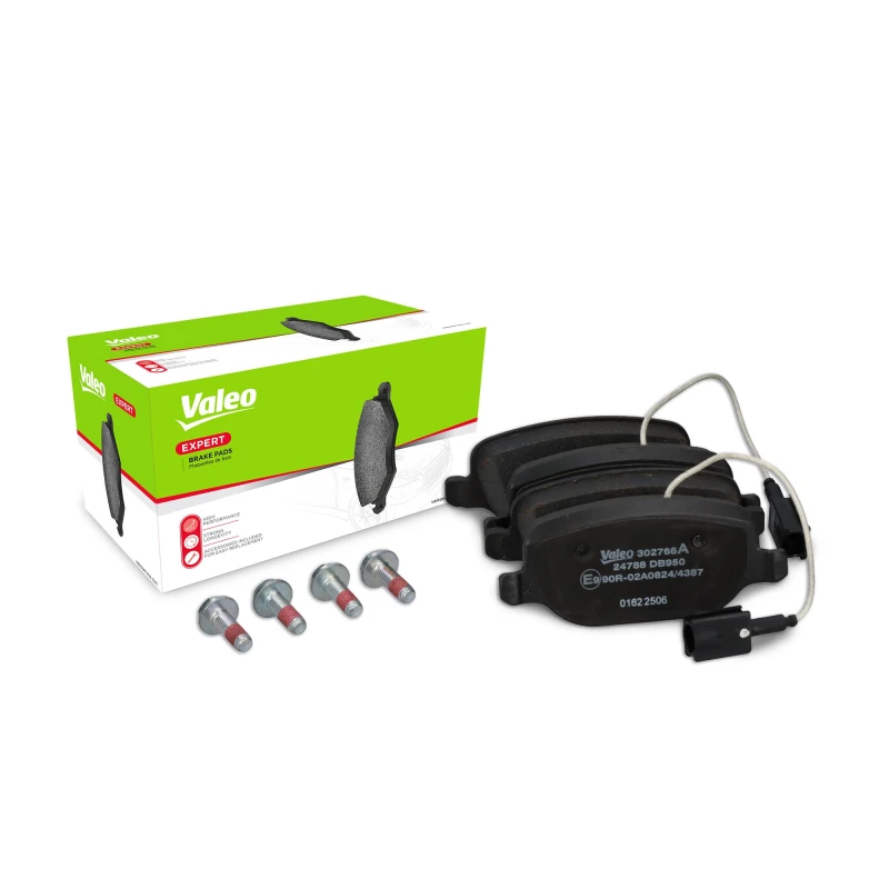 Image of VALEO 302766A Brake pad set EXPERT Rear Axle, incl. wear warning contact, with anti-squeak plate Brake Pad Set,disc brake (402)