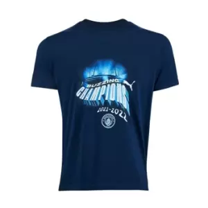 Puma Manchester City FC Winner T-Shirt Junior Boys - Blue