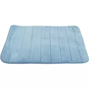 Image of Velosso Memory Foam Spa Bath Mat (50 x 80cm) (Blue) - Blue