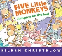 Image of five little monkeys jumping on the bed board book