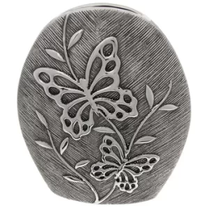 Image of Butterfly Round Vase Gunmetal